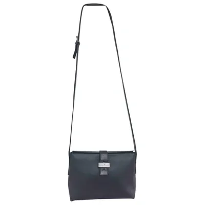 Pre-owned Trussardi Leather Crossbody Bag In Black