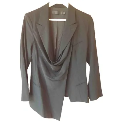 Pre-owned Donna Karan Wool Jacket In Black