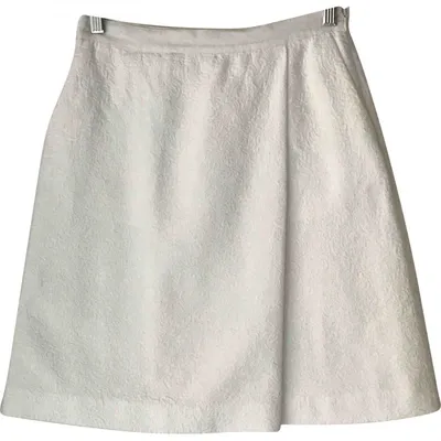 Pre-owned Fabiana Filippi Mid-length Skirt In White