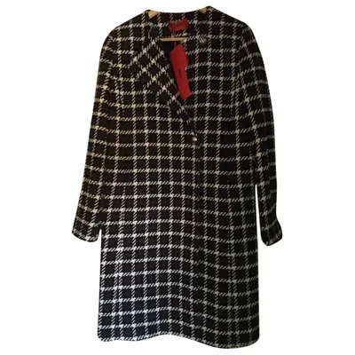 Pre-owned Hugo Boss Wool Coat In Multicolour