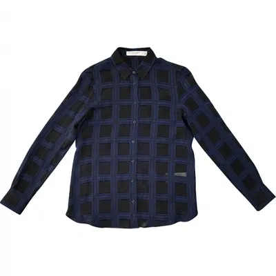 Pre-owned Burberry Silk Shirt In Blue