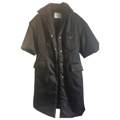 Pre-owned Prada Coat In Black