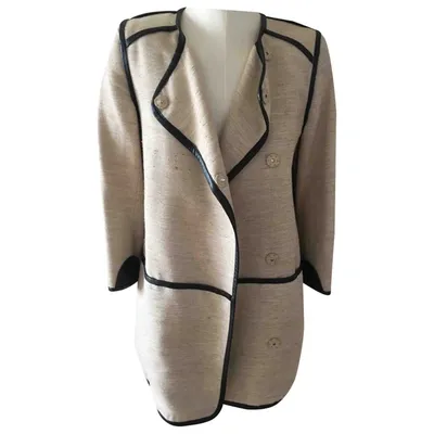 Pre-owned By Malene Birger Silk Caban In Beige