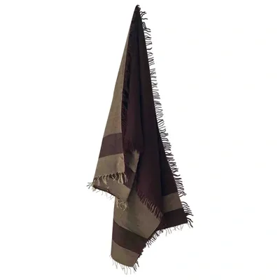 Pre-owned P.a.r.o.s.h Wool Scarf In Burgundy