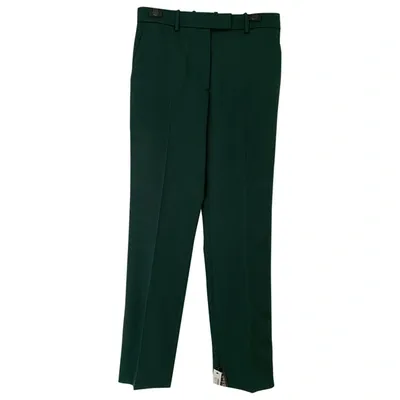 Pre-owned Calvin Klein 205w39nyc Wool Straight Pants In Green