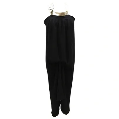 Pre-owned Stephan Janson Silk Maxi Dress In Black