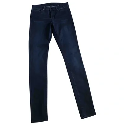 Pre-owned Hugo Boss Straight Pants In Blue