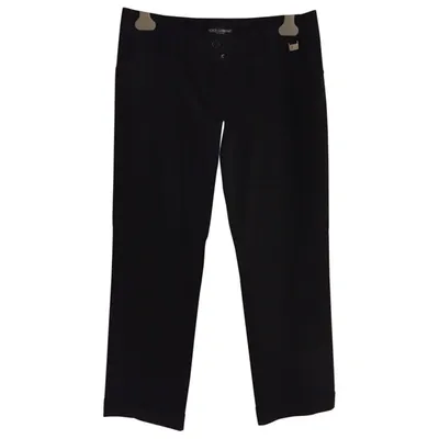 Pre-owned Dolce & Gabbana Straight Pants In Black