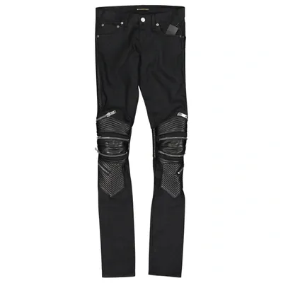 Pre-owned Saint Laurent Leather Slim Pants In Black