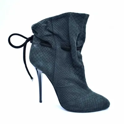 Pre-owned Giuseppe Zanotti Leather Biker Boots In Anthracite