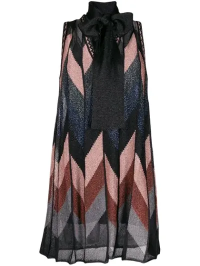 M Missoni Sleeveless Lurex Dress In Black