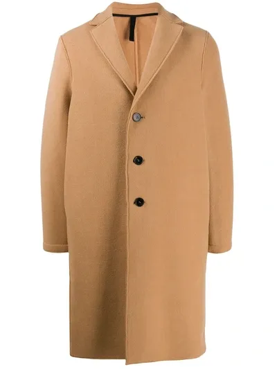 Harris Wharf London Single-breasted Midi Coat In Neutrals