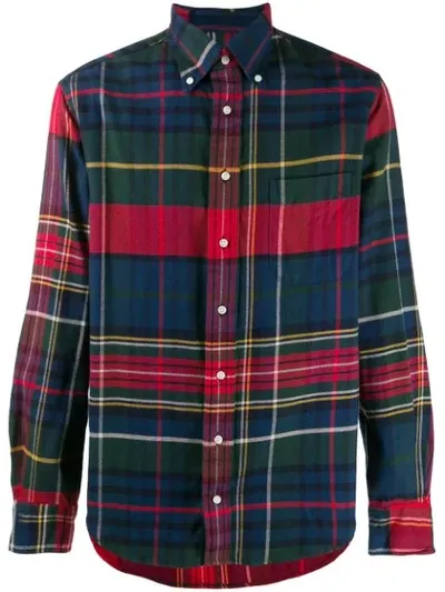 Gitman Vintage Plaid Revised Camp Shirt In Blue