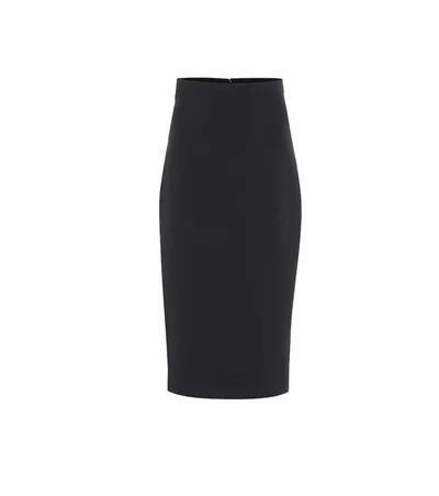 Safiyaa Hokoku Crêpe Pencil Skirt In Black