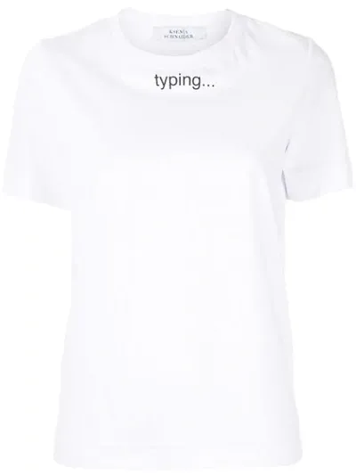 Kseniaschnaider Typing T-shirt In White