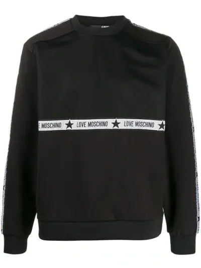 Love Moschino Logo Print Jumper In Black