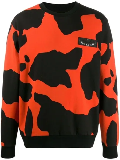 Marcelo Burlon County Of Milan Camouflage Pattern Sweatshirt In Orange