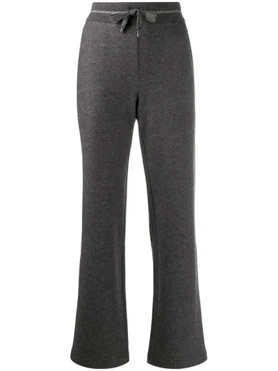 Lorena Antoniazzi Knitted Track Pants In Grey