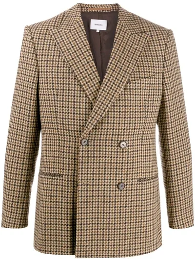 Nanushka Double-breasted Suit Jacket In Brown