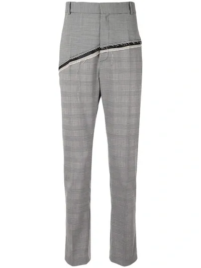 Cmmn Swdn D'angelo Checked Straight-leg Trousers In Black