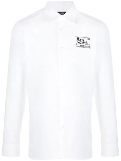 Raf Simons Heroes Chest Logo Shirt In White