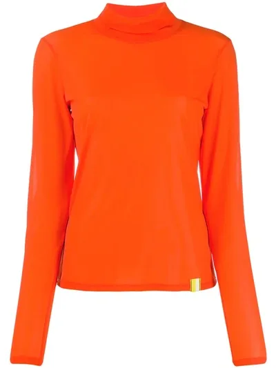 Aalto Roll Neck Jumper In Orange