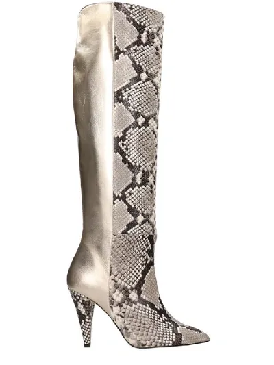 Alchimia Python Print Boots In Animalier