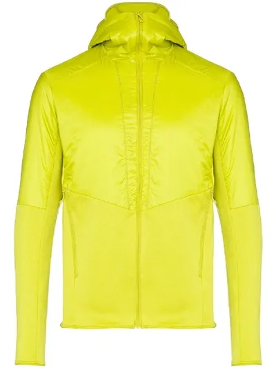 Salomon Outline Hooded Zip-front Jacket In Yellow