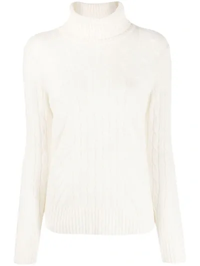 N•peal Ribbed-knit Organic-cashmere Jumper In White