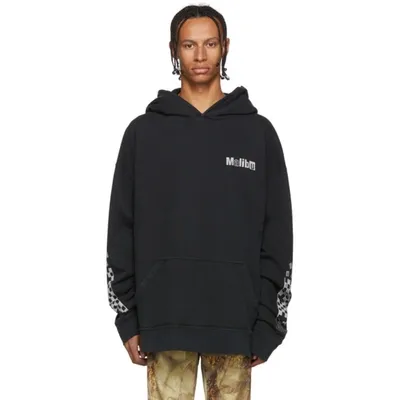 Rhude Malibu Logo Hoodie In Black,white