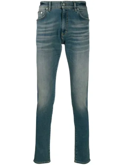 Represent Faded-effect Skinny Jeans In Blue