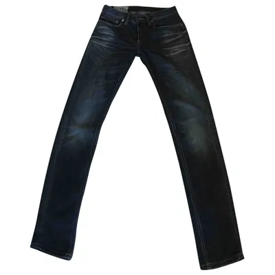 Pre-owned Dondup Straight Jeans In Blue