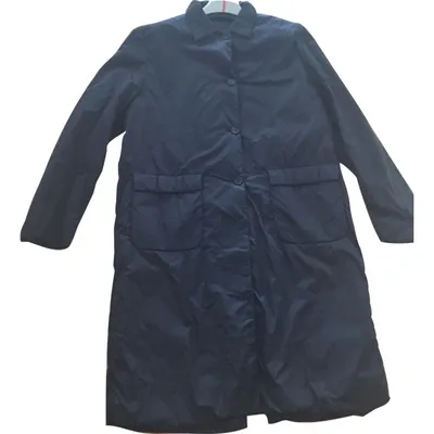 Pre-owned Prada Trench Coat In Black