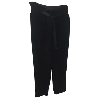 Pre-owned Philosophy Di Lorenzo Serafini Velvet Trousers In Black