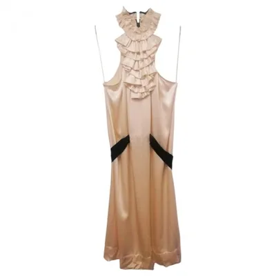 Pre-owned 3.1 Phillip Lim Silk Mid-length Dress In Gold