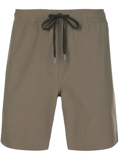 Onia Plain Swim Shorts In Green