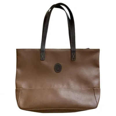 Pre-owned Trussardi Leather Handbag In Brown