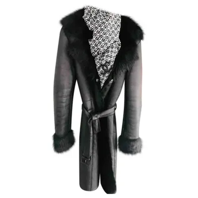 Pre-owned Hugo Boss Black Shearling Coat