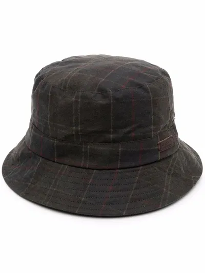 Barbour Darwen Checked Bucket Hat In Green