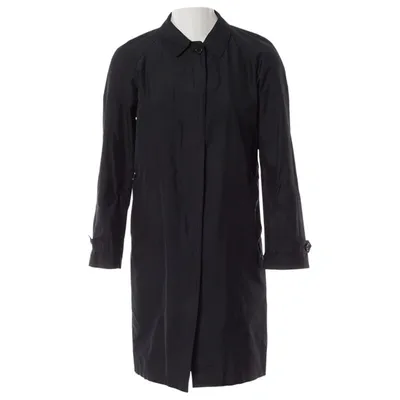 Pre-owned Prada Trench Coat In Black