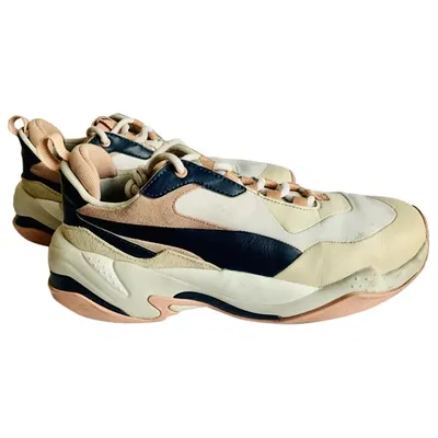 Pre-owned Puma Leather Low Trainers In Multicolour