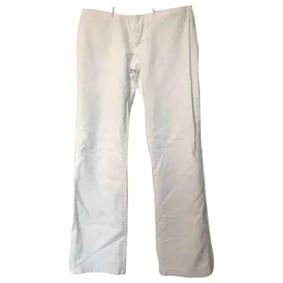 Pre-owned Daniele Alessandrini Trousers In White