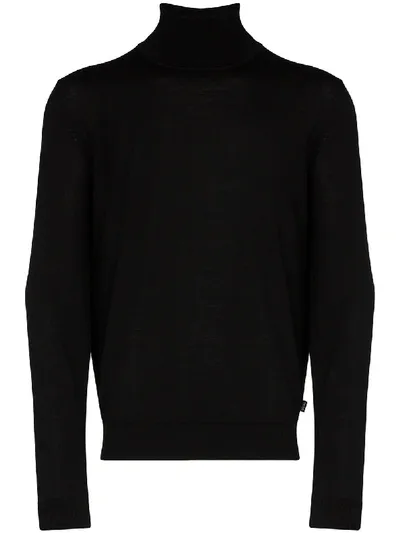 Hugo Boss Boss Gideo Roll Neck Sweater In Black