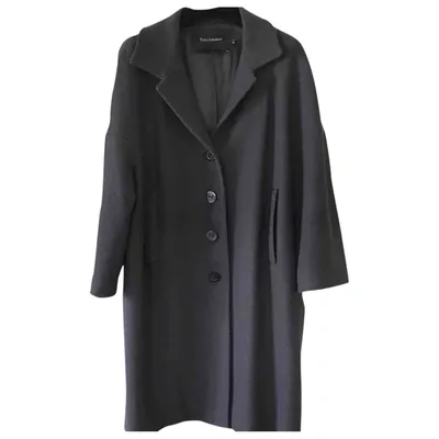 Pre-owned Tara Jarmon Wool Coat In Navy