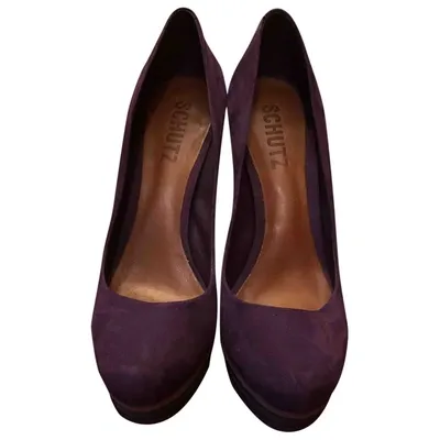 Pre-owned Schutz Heels In Purple