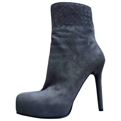 Pre-owned Bottega Veneta Boots In Anthracite