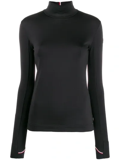 Moncler Fitted Turtleneck Jumper In Black