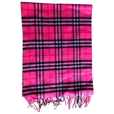 Pre-owned Burberry Cashmere Scarf In Pink