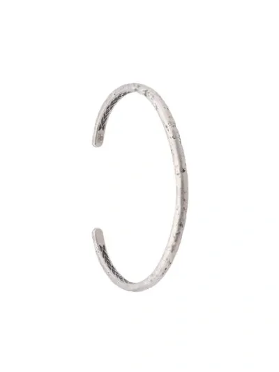 John Varvatos Distressed Silver Cuff Bracelet