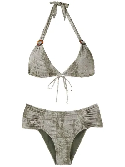 Brigitte Marina E Mel Printed Bikini Set In Green